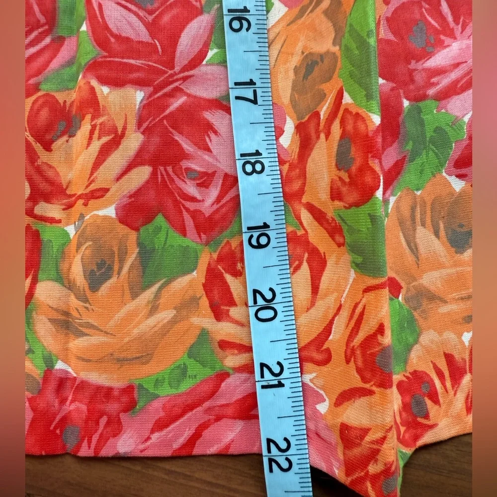 Vibrant‎ Red Floral Apron